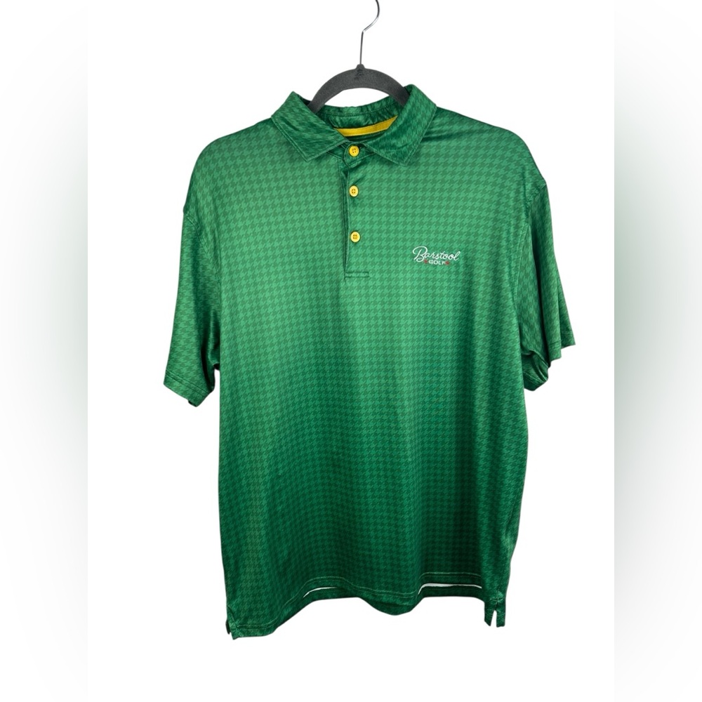 Barstool Sports Golf Polo Shirt Green Performance‎ Polo Size Medium - Picture 3 of 9